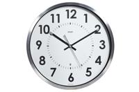 11528 Orium Silver Radio Controlled Analog Wall Clock, 40cm Diameter