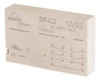sif-422-12vdc Elesta PCB Mount Force Guided Relay, 12V dc Coil Voltage, 4PST, DPST