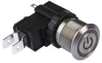 175-8438 RS PRO Illuminated Push Button Switch, Latching, Panel Mount, 19.1mm Cutout, SPDT, White LED, 250 / 125V ac, IP67