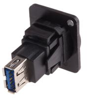 874-1190 RS PRO Straight, Panel Mount, Socket Type B to A 3.0 USB Connector
