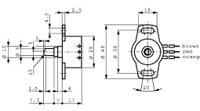 sp-2801-308-000-001 Novotechnik SP2800 Series Angular Potentiometer Position Sensor, Resistive Signal, 6mm Shaft