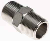 826-7056 RS PRO Stainless Steel Pipe Fitting, Straight Hexagon Nipple Joint, Male R 3/4in x Male R 3/4in