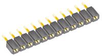 slw-112-01-g-s Samtec SLW Series Straight Through Hole Mount PCB Socket, 12-Contact, 1-Row, 2.54mm Pitch, Solder Termination