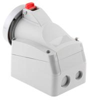 5-553-59 Legrand, P17 Tempra Pro IP66, IP67 Red Wall Mount 3P + N + E Industrial Power Socket, Rated At 16A, 415 V