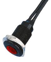 oxlclh100110fl30al Oxley Red Panel Mount Indicator, 110V ac, 10.2mm Mounting Hole Size, Lead Wires Termination, IP66