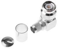 j01010a0065 Telegartner, Plug Cable Mount TNC Connector, 50Ω, Solder Termination, Right Angle Body