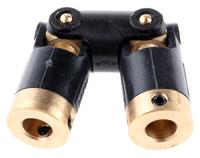 111132222 Huco Universal Joint 111.13.2222, Double, Plain, Bore 6 x 6mm, 62.1mm Length