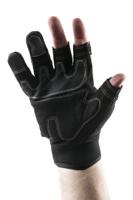 mt307 Polyco Healthline Black Leather, Nylon, Spandex Work Gloves, Size 7, Uncoated Coating