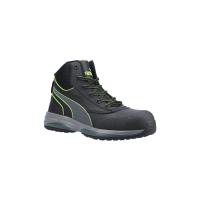 635500 Puma Safety RAPID GREEN MID Black ESD Safe Fibreglass Toe Capped Unisex Safety Boots, UK 6, EU 40