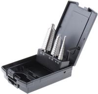 05331 EXACT 3-Piece Step Drill Bit Set for Metal, 30mm Max, 4mm Min, HSS Bits