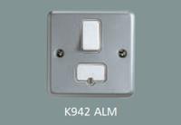 k942-alm MK Electric 13A 1 Gang Switched Fused Spur