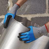 shos376 Showa S-TEX 376 Grey 13 Gauge Hagane Coil (Stainless Steel/Polyester) Polyester, Stainless Steel Glove, Size 10, Nitrile