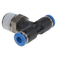 qst-14-4 Festo QS Series Tee Threaded Adaptor, Push In 4 mm to Push In 4 mm, Threaded-to-Tube Connection Style, 190668
