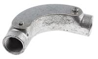 763-9188 RS PRO Inspection Bend, Conduit Fitting, 25mm Nominal Size, Steel, Silver