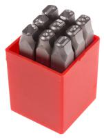 875-4746 RS PRO 8mm x 9 Piece Engraving Number Punch Set, (0 → 8)