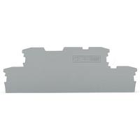2002-2991 WAGO TOPJOB S Series End and Intermediate Plate for Use with DIN Rail Terminal Block, ATEX, IECEx