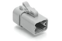 atp06-4s Amphenol Industrial, ATP Automotive Connector Plug Grey Cable Mount 4 Way, Crimp Termination ATP06-4S