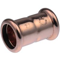 38010 Copper Pipe Fitting, Press Fit Straight Coupler for 15mm pipe