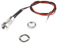 oxlclh8012acfl30yellow Oxley Yellow Panel Mount Indicator, 8mm Mounting Hole Size, Lead Wires Termination, IP67