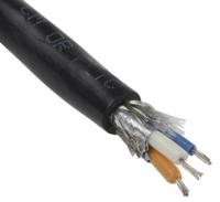 6454-bk001 Alpha Wire Alpha Essentials Data & Bus Cable Series Data Cable, 1 Pairs, 2 Cores, 0.456 mm², Screened, 22 AWG, 305m,
