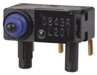 d2hw-bl201dl Omron Pin Plunger Micro Switch, Left Angle PCB Terminal, 2 A @ 12 V dc, SPDT, IP67