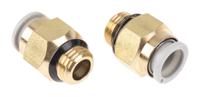 kq2h10-u02a SMC KQ2 Series Straight Threaded Adaptor, Uni 1/4 Male to Push In 10 mm, Threaded-to-Tube Connection Style
