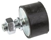 3017ve20-60 FIBET Cylindrical M8 Anti Vibration Mount, Male Buffer Foot with 92.1kg Compression Load