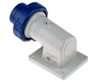 2471693 Scame IP66, IP67 Blue Wall Mount 2P + E Right Angle Industrial Power Plug, Rated At 16A, 230 V