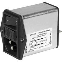 3-102-852 Schurter 6A, 250 V ac Screw Mount Filtered IEC Connector