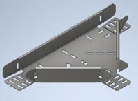123-686 Legrand Heavy Duty Equal Tee Hot Dip Galvanised Steel Cable Tray Accessory, 75 mm Width, 50mm Depth