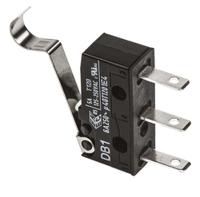 db1c-b1sc ZF Simulated Roller Lever Micro Switch, Tab Terminal, 6 A @ 250 V ac, SPDT