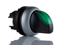216837-m22-wlk3-g Eaton RMQ Titan Series 3 Position Selector Switch Head, 23mm Cutout, Green Handle