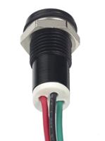 249-4326 RS PRO Green, Red, Yellow Panel Mount Indicator, 2.1V dc, 8mm Mounting Hole Size, Lead Wires Termination, IP67