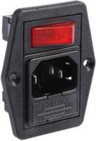 bvb01z000002 Bulgin C14 Panel Mount IEC Connector Male, 10A, 250 V, Fuse Size 5 x 20mm