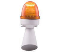 199-9745 RS PRO Amber Buzzer Beacon, 12 V dc, 24 V dc, Base Mount