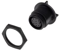 px041310s Bulgin Circular Connector, 10 Contacts, Rear, Miniature Connector, Socket, Female, IP68, Buccaneer 400 Series