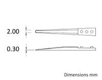 a2amz ideal-tek Zirconia Toughened Aluminium, Flat; Rounded, Tweezer Tips