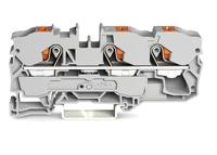 2210-1301 WAGO TOPJOB S, 2210 Series Feed Through Terminal Block, 10mm², Single-Level, Push-In Cage Clamp Termination,