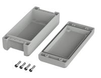00164125 Bopla Bocube Alu Series Light Grey Aluminium General Purpose Enclosure, IP66, IP68, IP69, IK09, Light Grey Lid, 199 x
