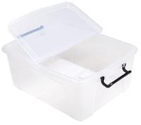 825-2325 RS PRO 24L Transparent Polymer Medium Storage Box, 190mm x 395mm x 500mm