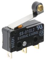 ss-01gl2 Omron Roller Lever Micro Switch, Solder Terminal, 100 mA @ 30 V dc, SPDT, IP40