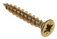 263-1965 RS PRO Pozidriv Countersunk Steel Wood Screw, Yellow Passivated, Zinc Plated, 6mm Thread, 40mm Length