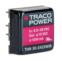 thn-30-2423wir TRACOPOWER THN 30WIR Isolated DC-DC Converter, -15 → 15V dc/, 9 → 36 V dc Input, 30W, PCB Mount