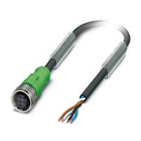 1404407 Phoenix Contact Free Cable End to Female 4 way Straight Socket M12 Sensor Actuator Cable, 3 m