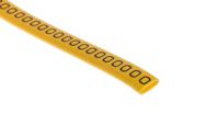 812-1076 RS PRO Slide On Cable Markers, Black on Yellow, Pre-printed "0", 3.5 → 7mm Cable