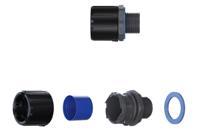fpau16-m16b Flexicon Straight, Conduit Fitting, 16mm Nominal Size, M16, Nylon 66, Black, Grey IP66, IP67, IP68, IP69 rating