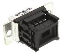 l17defra09p Amphenol Communications Solutions DFR 9 Way Right Angle Cable Mount D-sub Connector Plug, 2.74mm Pitch