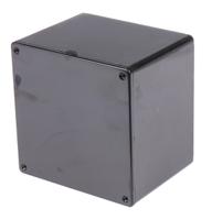 1591vbk Hammond 1591 Series Black Flame Retardant ABS Enclosure, IP54, Black Lid, 120 x 120 x 94mm