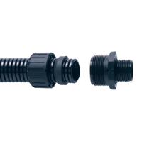 asf13pg11a-awb13 Adaptaflex Straight, Conduit Fitting, 13mm Nominal Size, PG11, Nylon 66, Black IP67 rating