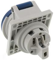 1463 MENNEKES IP44 Blue Panel Mount 3P Angled Industrial Power Socket, Rated At 16A, 230 V